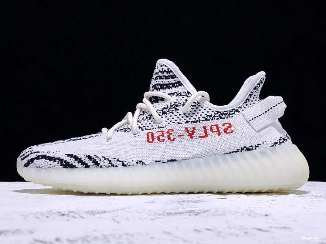 CP9654 350 White Adidas Zebra V2 Boost Black Yeezy 0806
